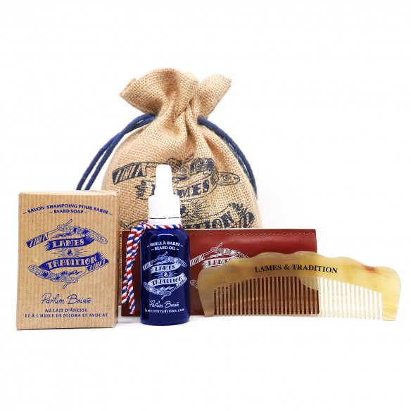 100% natural Beard grooming set - Woody Perfume - Lames & tradition 100% natural Beard grooming set - Woody Perfume - Lames & tradition
