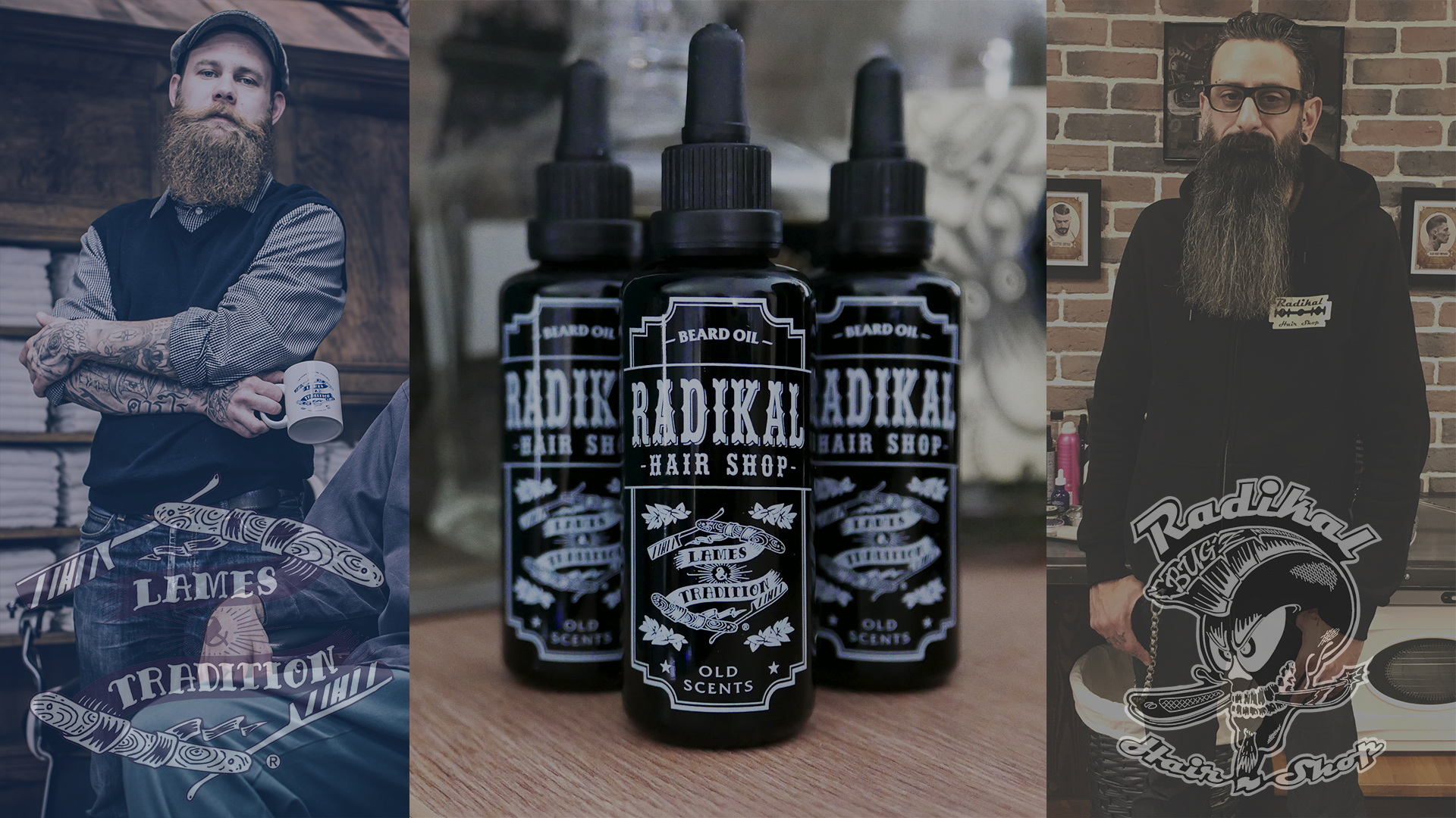 Lames & Tradition X Radikal hair shop beard oil old scents