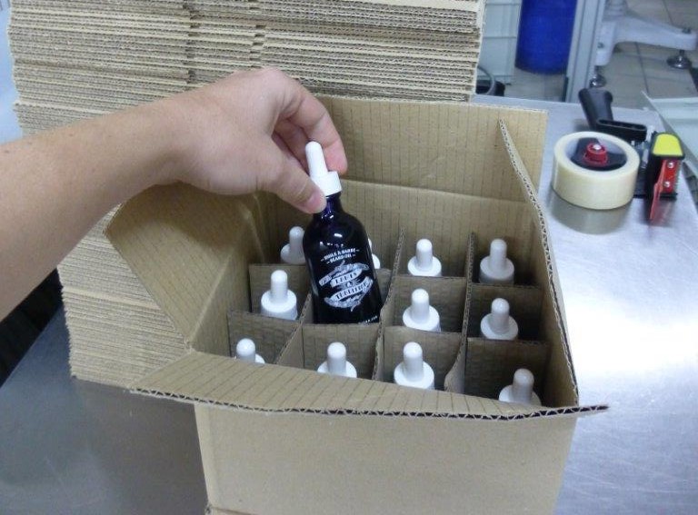 Sending the beard oils from laboratory